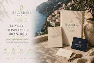create a luxury hotel, restaurant and hospitality brand identity