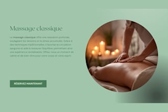 design a relaxing and elegant wellness or spa website