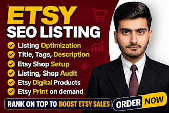 do etsy seo listing to rank and boost etsy sale, etsy shop setup