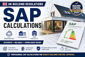 provide sap calculations for your building regulations submission in the UK