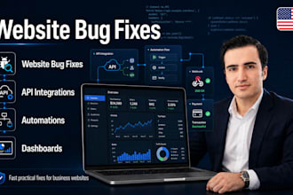 fix website bugs, API integrations, automations and dashboards