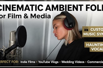 compose cinematic ambient folk music for film and media with haunting vocals
