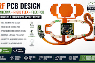 rf pcb design, antenna, rigid flex, flexible, fpc robotics and sensor pcb layout