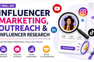 do influencer marketing, outreach and influencer research
