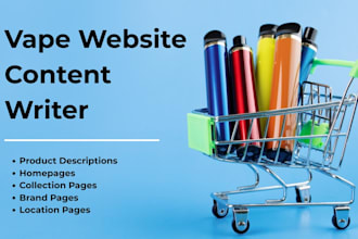 write SEO optimized vape website content