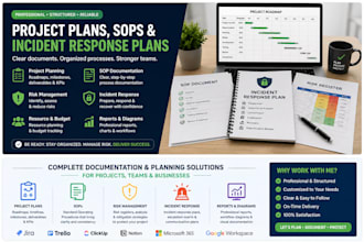 create project plans, sops, risk and incident response plans