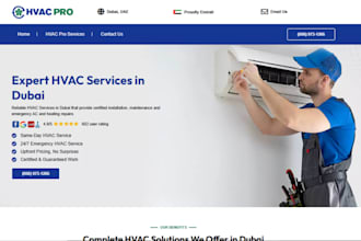 build hvac repair website appliance repair, electronic repair wordpress website