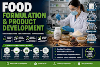 develop food formulations recipes and food products for commercial production