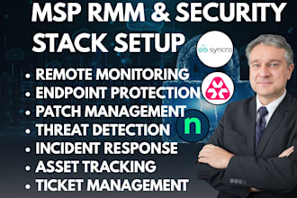 setup msp rmm and security stack ninjaone atera syncro datto rmm connectwise