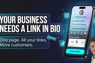 create a professional link in bio page for your business