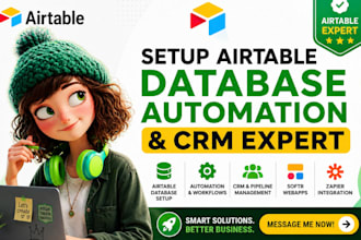 setup airtable database, airtable automation, softr webapp, crm expert, zapier