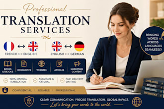 translate french, german, spanish and books professionally