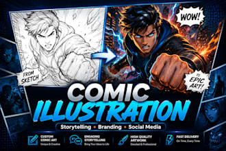 create custom comic illustrations and storytelling comics for your brand
