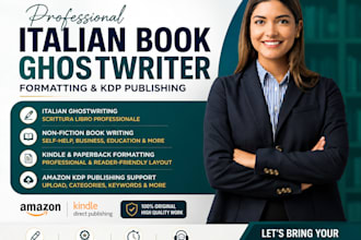 do scrittura libro italian book formatting amazon kdp kindle book ghostwriter
