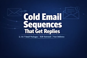 write a b2b cold email sequence that gets replies