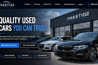 design wix car dealership website used car sales  luxury auto detaling website