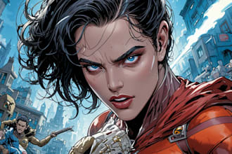 design epic superhero comic art