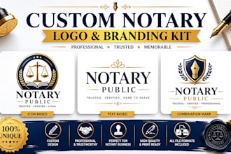 design a professional notary logo and branding kit for your notary business