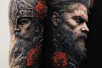 make professional geometric linework tatto design