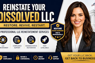 reinstate your dissolved US llc and restore business status fast