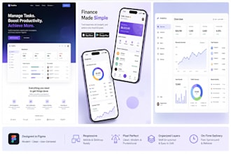 design modern UI UX landing pages in figma