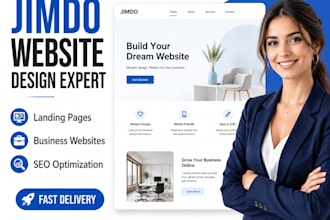design a modern jimdo website, carrd landing page, redesign and SEO optimization