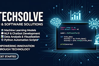 develop python, ml and ai projects with data analysis and automation