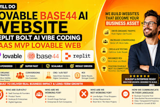 do lovable base44 ai website, replit bolt ai vibe coding, saas mpv lovable web