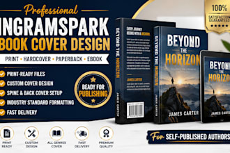 design a professional book cover for ingramspark publishing