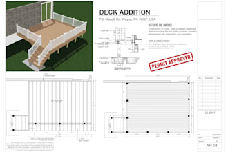 create deck, patio and porch permit drawing set