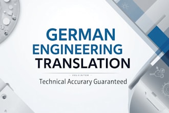 translate german technical manuals to english engineering standards