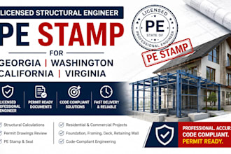 license structural engineer pe stamp for georgia washington california virginia