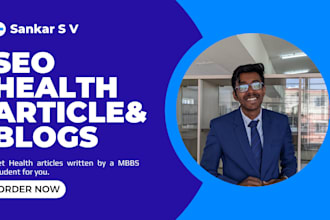 write health articles and health blogs