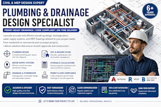 do professional plumbing drainage design plans with autocad revit and mep expert