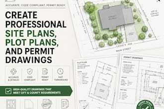 create professional site plans, plot plans, and permit drawings