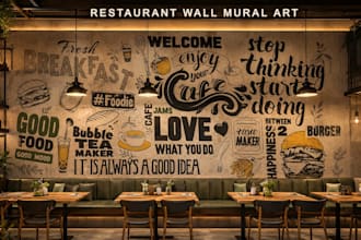 design wall art mural decal doodles graffiti street art wallpaper