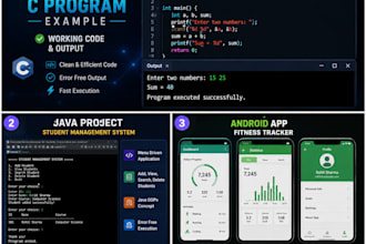 you with c and java programming assignments and projects
