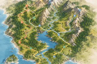 do hiking map, trail map, park map, mountain map, river map, bike routes map