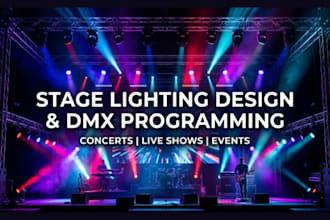 program dmx lighting and stage lighting design for concerts event live show