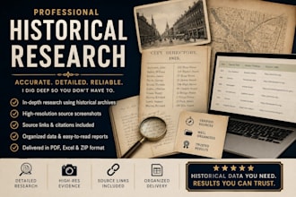 do web research, company research and data entry