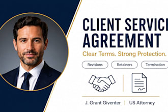 write a custom freelancer client service agreement