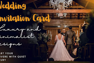 design luxury and elegant digital wedding invitation cards