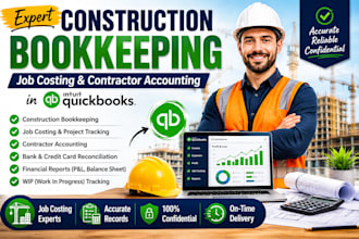 do construction bookkeeping, job costing and contractor financial accounting