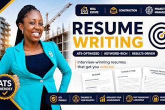 write a real estate, construction, or project manager resume