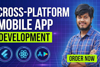 develop a custom cross platform mobile app using flutter or react native