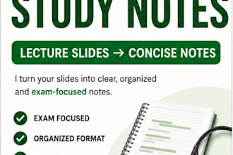 create concise study notes from your lecture slides