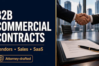 draft legally binding b2b commercial contracts and vendor agreements