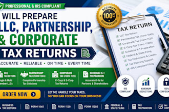 prepare llc partnership and corporate tax returns