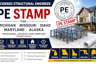 license structural engineer pe stamp for michigan missouri idaho maryland alaska