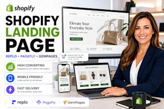 redesign or clone high converting shopify landing page in replo pagefly gempages